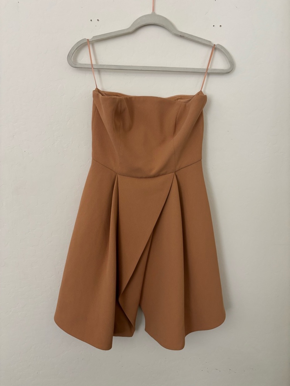 Cameo Collective Camel Strapless Pocket Fit & Flare Dress Small